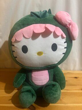 Hello Kitty Dinosaur Plush Stuffed Toy Used Good Condition $40